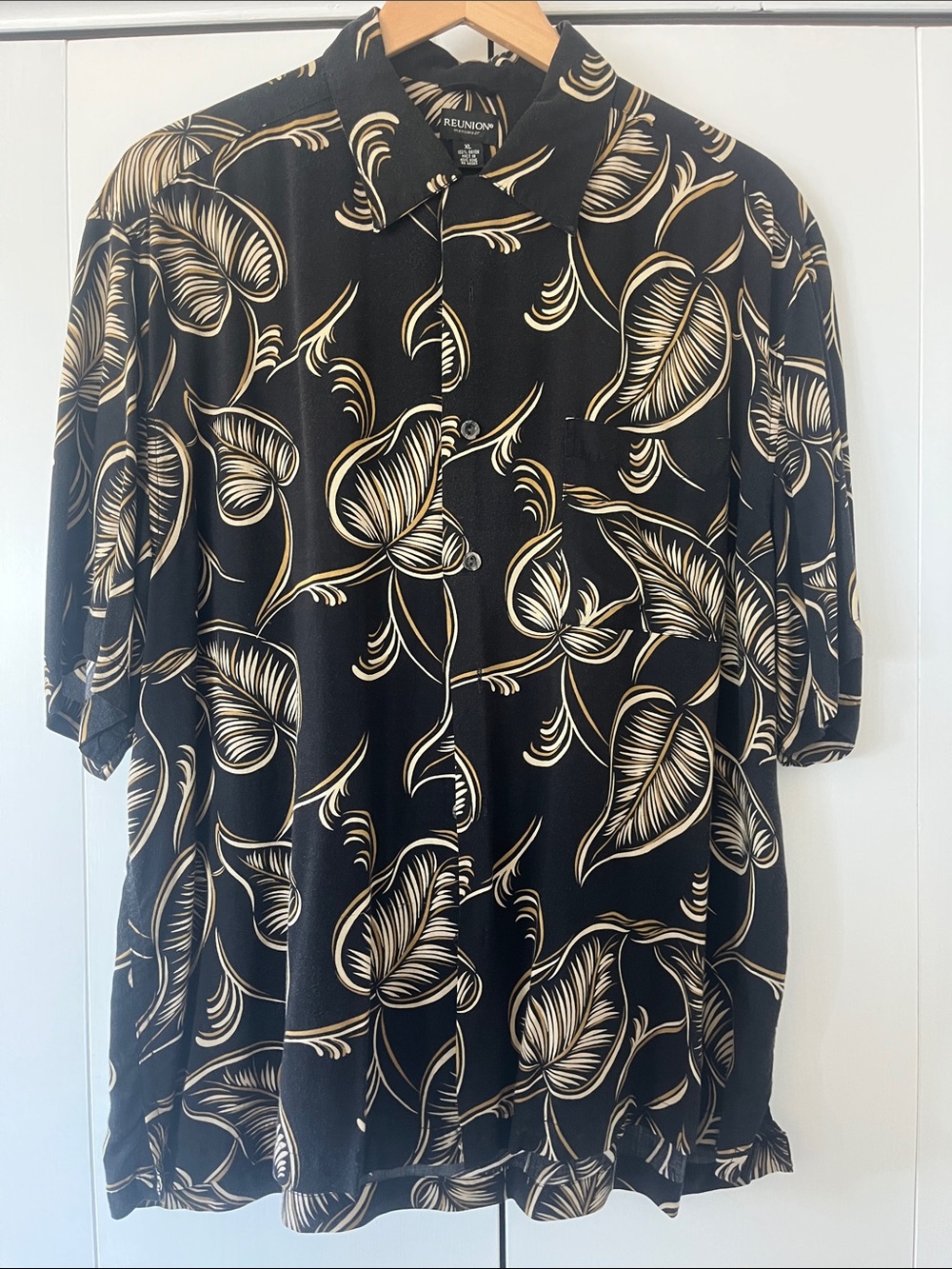 Reunion Black & Cream Short-Sleeve Camp Shirt